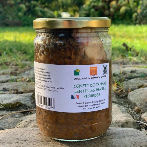 Photo de: Lentilles Vertes Picardes cuisinées Confit de Canard