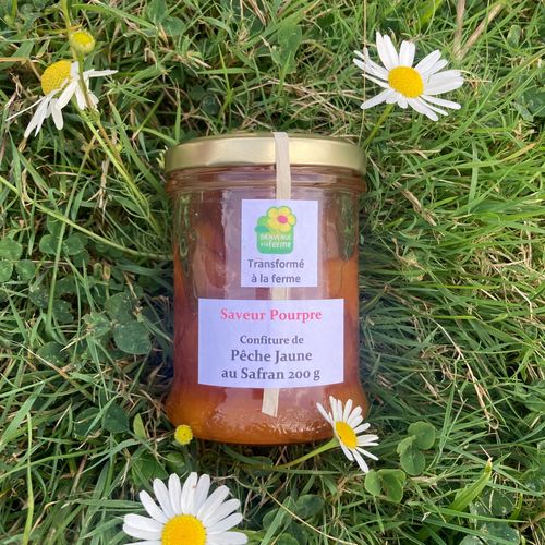 Photo de: Confiture de pêche jaune au safran 200gr