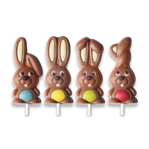 Photo de: Chocolat Sucettes lapins Pâques vendues à l'unité