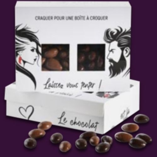 Photo de: Chocolat Boite amande chocolat noir et lait